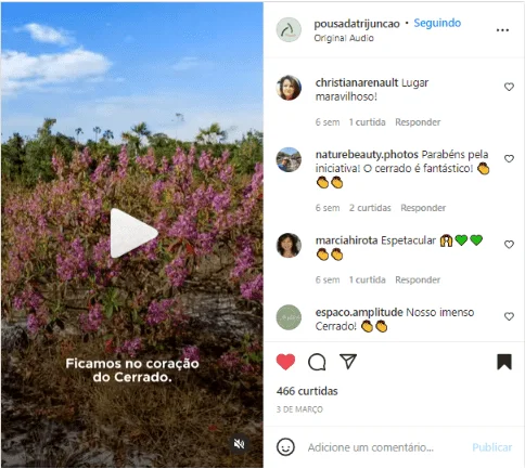 Instagram da Pousada Trijunção - Blog sobre hotéis