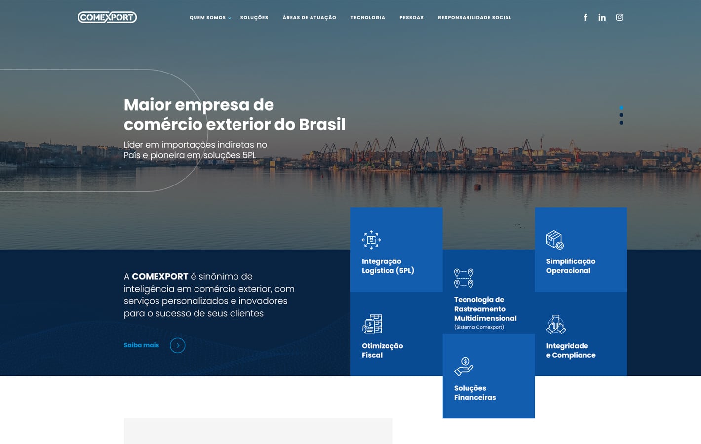 Imagem do site da Comexport