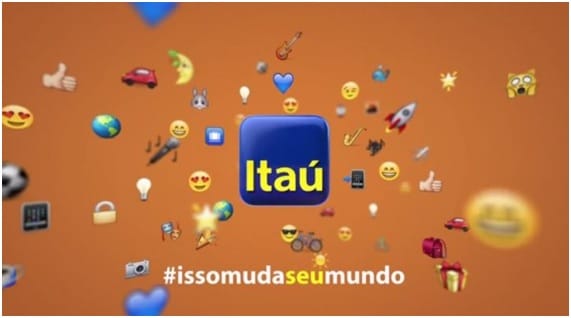 Nova campanha do Itau com emojis