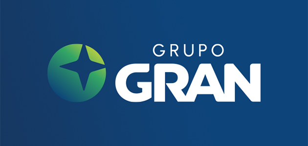 Identidade visual da empresa Grupo Gran feita pela agência Aldeia Comunicação, localizada no Rio de Janeiro.